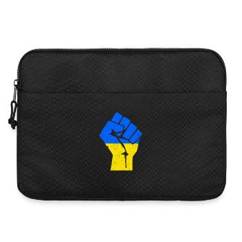 SOUTENEZ L’UKRAINE | Poing aux couleurs ukrainiennes - Sacoche pour ordinateur portable 15 pouces - noir - Devant