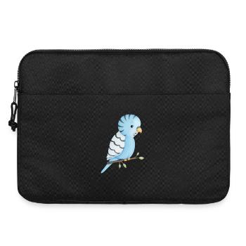 niedlicher Wellensittich Vogel - Laptoptasche 15" - Schwarz - Vorne