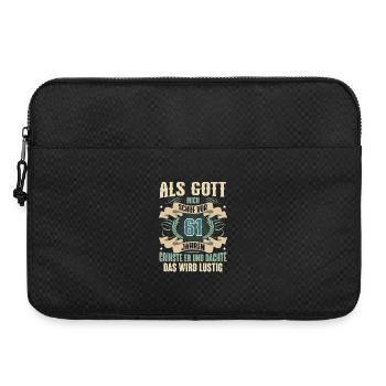 61. Geburtstag Als Gott Mich Schuf Vor - Laptoptasche 15" - Schwarz - Vorne