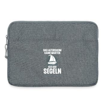 Segeln Segler Segelboot Rentner - Laptoptasche 15" - Grau meliert - Vorne