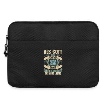 59. Geburtstag Als Gott Mich Schuf Vor - Laptoptasche 15" - Schwarz - Vorne