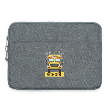 Back to school Schulbeginn Schulbus - Laptoptasche 15" - Grau meliert - Vorne