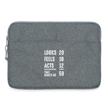 Milestone Scorecard: Looks Feels Acts 50 - Laptop bag 15" - heather grey - Front