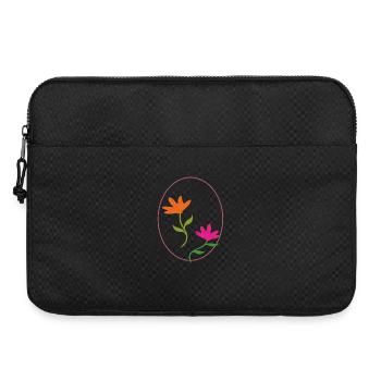 Œuf de Pâques à deux fleurs - Sacoche pour ordinateur portable 15 pouces - noir - Devant