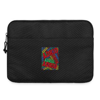 t-shirt Adrio word cloud t-shirt idée cadeau t-shirt - Sacoche pour ordinateur portable 15 pouces - noir - Devant