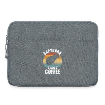 Capybara Zoo Animal Design - Laptop bag 15" - heather grey - Front