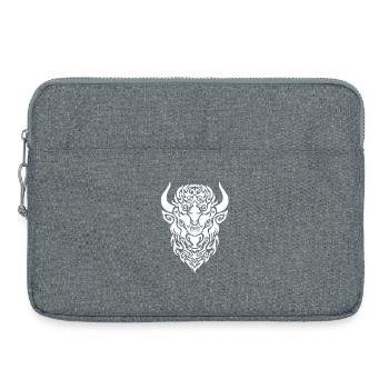 Weißer Bison - Laptoptasche 15" - Grau meliert - Vorne