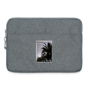 Palme mit Rand SW - Laptoptasche 15" - Grau meliert - Vorne