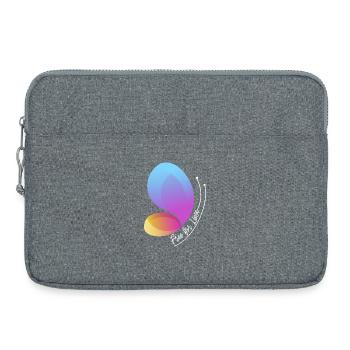 Frei durch Liebe Gradient Schmetterling - Laptoptasche 15" - Grau meliert - Vorne