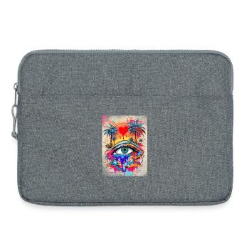Die Erde tropft - Laptoptasche 15" - Grau meliert - Vorne