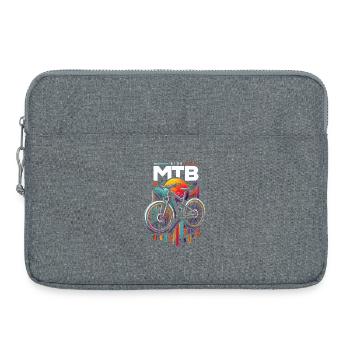 Vibrant MTB Cycling Sunset Design - Laptop bag 15" - heather grey - Front