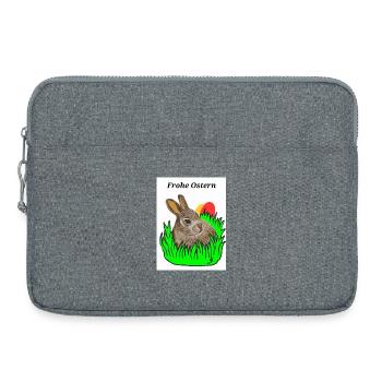 EG lapin je Animal I lapin de Pâques je vacances je cadeau - Sacoche pour ordinateur portable 15 pouces - gris chiné - Devant