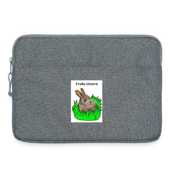 EG Bunny I Animal I Lapin de Pâques I Pâques I Vacances - Sacoche pour ordinateur portable 15 pouces - gris chiné - Devant