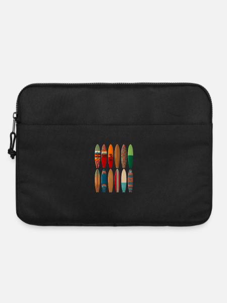 Bunter Surfer-Design für Strandmode - Laptoptasche 15" - Schwarz