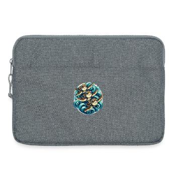 Meereskiefern im Koi-Stil - Laptoptasche 15" - Grau meliert - Vorne