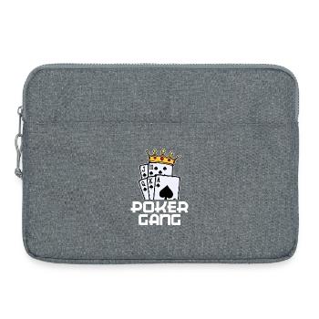 Poker Statement Jeu de cartes de casino Jeux d’argent - Sacoche pour ordinateur portable 15 pouces - gris chiné - Devant
