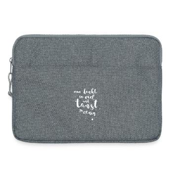Dancing instead of thinking - Laptop bag 15" - heather grey - Front