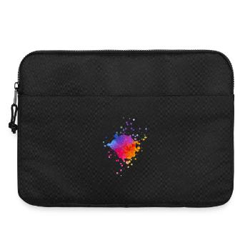 Éclaboussures de peinture colorées - Peinture à l’aquarelle dégradée - Sacoche pour ordinateur portable 15 pouces - noir - Devant