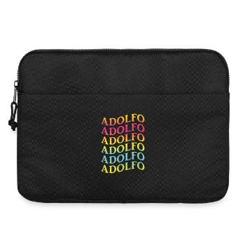 Adolfo T-Shirt mit Welleneffekt T-Shirt Geschenkidee - Laptoptasche 15" - Schwarz - Vorne