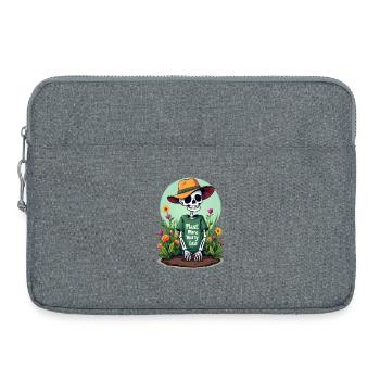PLANTEZ PLUS, SOUCIEZ-VOUS MOINS - Sacoche pour ordinateur portable 15 pouces - gris chiné - Devant