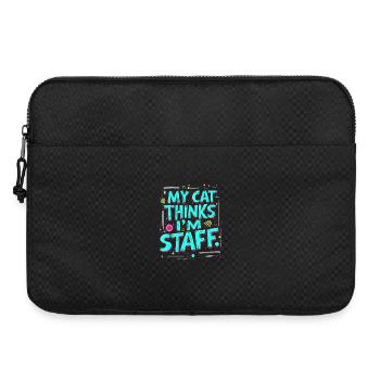 MY CAT THINKS I’M STAFF - Laptop bag 15" - black - Front
