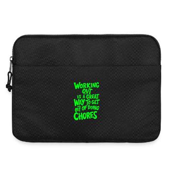 WORKING OUT IS A GREAT WAY TO GET OUT OF DOING - Laptop bag 15" - black - Front