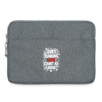 DOES RUNNING LATE COUNT AS CARDIO? - Laptop bag 15" - heather grey - Front