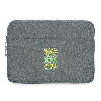 PFLANZEN GIESSEN, MEINE GEDULD WACHSEN LASSEN - Laptoptasche 15" - Grau meliert - Vorne