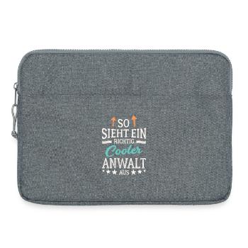 So sieht ein richtig cooler Anwalt aus Jurist - Laptoptasche 15" - Grau meliert - Vorne