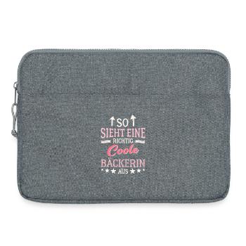 So sieht eine richtig coole Bäckerin aus Backen - Laptoptasche 15" - Grau meliert - Vorne