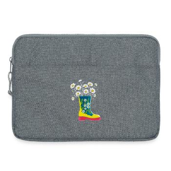 Bottes en caoutchouc colorées avec des fleurs - Sacoche pour ordinateur portable 15 pouces - gris chiné - Devant