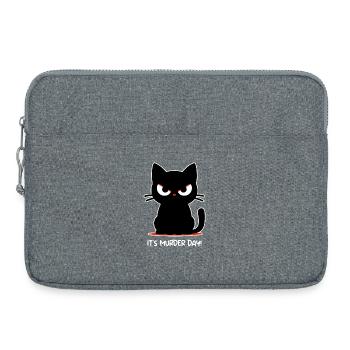 Jour du meurtre (sombre) - Sacoche pour ordinateur portable 15 pouces - gris chiné - Devant