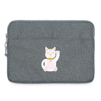 Maneki Neko L Lucky Cat - Laptoptasche 15" - Grau meliert - Vorne
