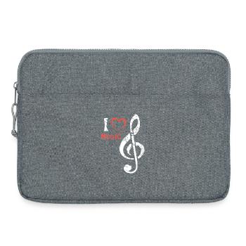 Clef Herz Music - Musiciens et groupes - Sacoche pour ordinateur portable 15 pouces - gris chiné - Devant