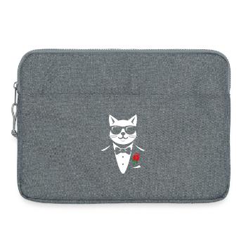 Le chat cool - Sacoche pour ordinateur portable 15 pouces - gris chiné - Devant