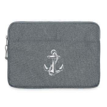 Robust Ship Anchor with Chain - Laptop bag 15" - heather grey - Front