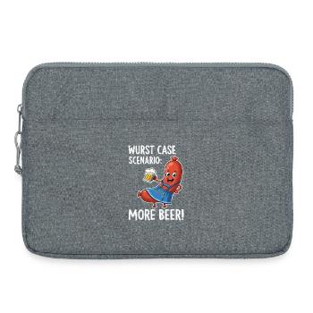 Scénario de cas de saucisse : plus de bière ! - Sacoche pour ordinateur portable 15 pouces - gris chiné - Devant