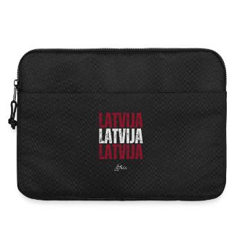 Flagge Lettlands, lettischer Patriot - Laptoptasche 15" - Schwarz - Vorne