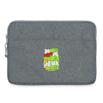 Ne vous haïssez pas les uns les autres Citation de la foi - Sacoche pour ordinateur portable 15 pouces - gris chiné - Devant