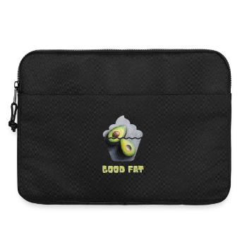 Avocado Print with Whimsical Cupcake Motif - Laptop bag 15" - black - Front
