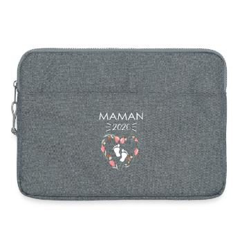 Cœur de Mamans 2026 Empreinte Bébé - Laptop bag 15" - heather grey - Front