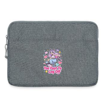 😻 Stylish Kitten - Too Fast To Log Off - - Laptop bag 15" - heather grey - Front