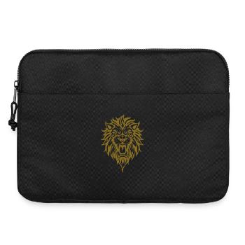 Eleganter Löwenkopf Tribal Design - Laptoptasche 15" - Schwarz - Vorne