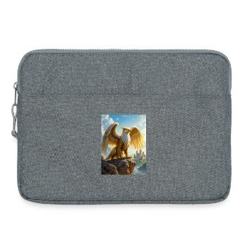 Griffon plongeur, corps de lion, ailes d'aigle, chasse - Sacoche pour ordinateur portable 15 pouces - gris chiné - Devant