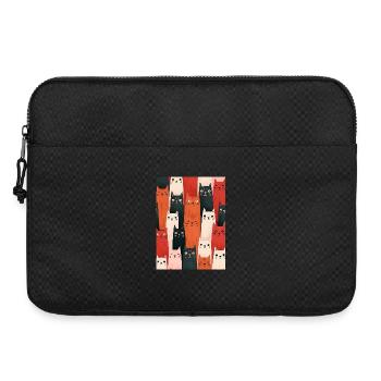 Bunte Katzen Illustration - Laptoptasche 15" - Schwarz - Vorne