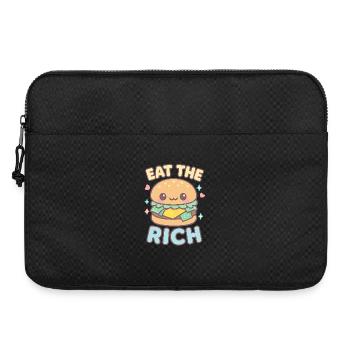 Mangez le riche hamburger kawaii - Sacoche pour ordinateur portable 15 pouces - noir - Devant