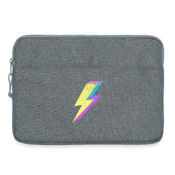 Leuchtende Lightning-Design mit Pastellfarben 80s  - Laptoptasche 15" - Grau meliert - Vorne