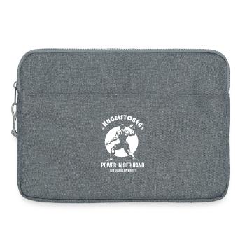 Shot Put Design – Power & Success - Laptop bag 15" - heather grey - Front