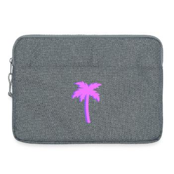 Lila Palmen Gradient - Laptoptasche 15" - Grau meliert - Vorne