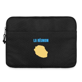 T-shirt carte La Réunion île dorée - Sacoche pour ordinateur portable 15 pouces - noir - Devant